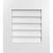 Ekena Millwork Vertical Surface Mount PVC Gable Vent: Non-Functional, w/ 3-1/2"W x 1"P Standard Frame, 18"W x 20"H GVPVE18X2001SN - alternate 1